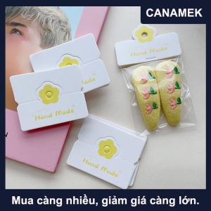 【CANAMEK】 100 cái lốc có thể gập lại bao bì thẻ giấy đầy màu sắc hoa thẻ cho handmade trang sức bán lẻ treo tag hoa hiển thị các tông
