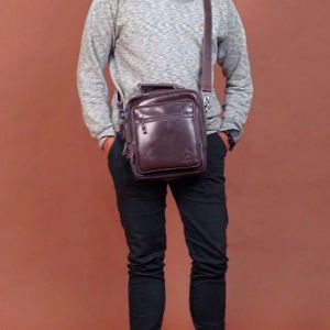 Tas Selempang Pria Kulit Sapi Asli Original Branded Bonature Genuine Leather Men Anti Air Fashion Distro Model Terbaru Kekinian