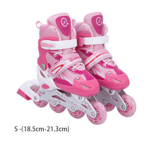 3-14 years Kids Inline Skates Shoes Adjustable Size Alloy with Flashing Wheels as Christmas Gift for Boys Girls