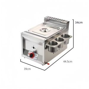 JD JINDIN 55 Type Burger Griddle and Deep Fryer 8L Heavy Duty Burger Griddle Gas Type Burger Griddle For Business Burger Griddle With Stove Griddle Stainless steel Griddle For Burger