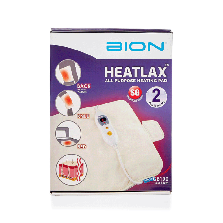 Bion Heatlax Heating Pad GB100 Warm Pad UK 3 Pin Plug Improve Blood
