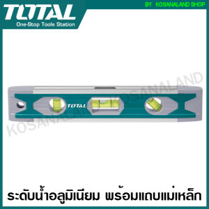 Total ระดับน้ำ 9 นิ้ว พร้อมแถบแม่เหล็ก รุ่น TMT2235 / TMT2267 ( Aluminium Level with Magnet ) ระดับน้ำมีเนียม ระดับน้ำอลูมิเนียม / พลาสติก ABS