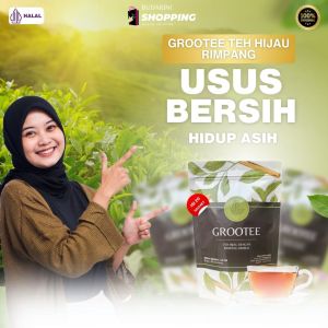 Grootee Teh Hijau Rimpang Jahe Serai Kunyit Pelangsing Perut Buncit Peluntur Lemak Detoks Tubuh