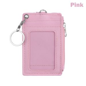 GLASSES VIEW Portable Office Work Bus Cards Cover ID Card Holder Keychain Coin Purse Wallet