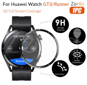 Zenia 1PC 20D HD Huawei Watch GT3 42mm/46mm เปลี่ยนเต็มหน้าจอขอบโค้งเต็มรูปแบบฟิล์มกันรอยสำหรับเสริมฟิล์ม 9H 3D กระจกป้องกันการระเบิดป้องกันรอยขีดข่วน ราคาที่สามารถนำไปใช้บนกระบวนการเสริมฟิล์ม 46mm