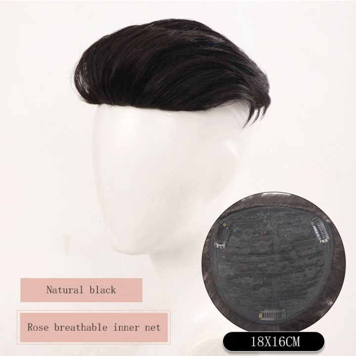 Tse Men's Hair Patch, Wig Cover, Top of Head Hair Patch, Forehead