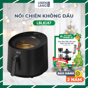 Nồi chiên không dầu Lebenlang LBL8187 1500W 5L mặt kính cường lực chịu nhiệt bảo hành 2 năm - hàng chính hãng