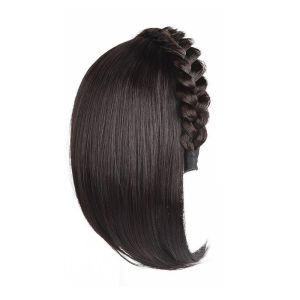 bo Tóc giả cho phụ nữ tóc ngắn Headband với tóc tóc tóc giả xương cá với tóc giả tích hợp tóc vá phụ kiện tóc