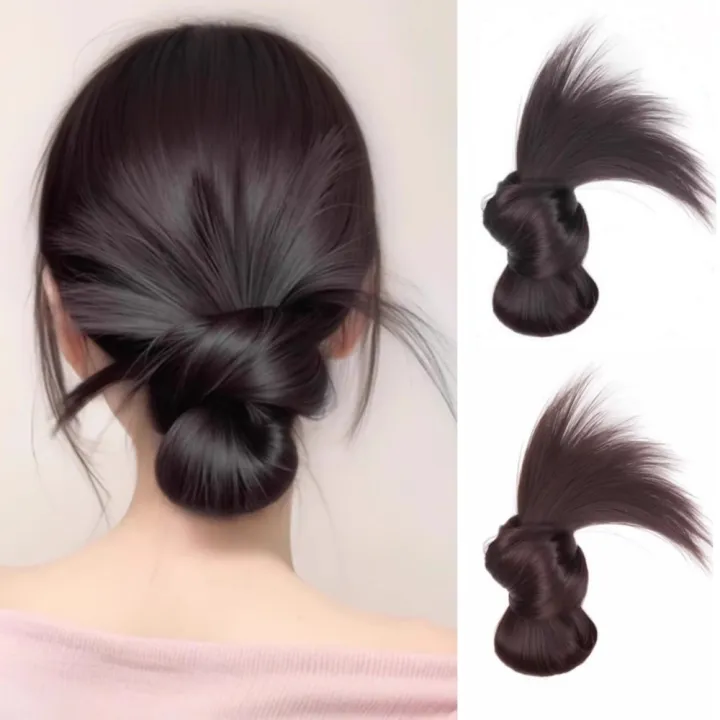 SUTONGXUE Kẹp càng cua Tóc giả đầu búi hoa Nối tóc Tóc tổng hợp Búi Tóc ...