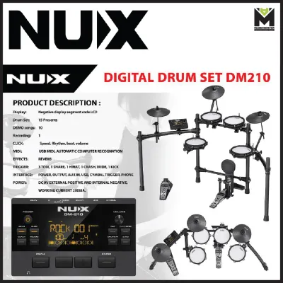 NUX DM-210 All Mesh Head Digital Drum Set