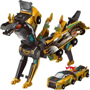 2026 Collision Transforming Dinosaur Car Toy Automatic Crash Deformation Inertia Vehicle Fun Transform Car Toy Gift For Boys Kids