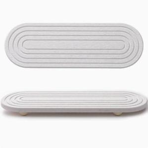 Siltstone instant-drying mat water tank storage rack draining cup holder wooden feet bathroom quick-drying sink frame