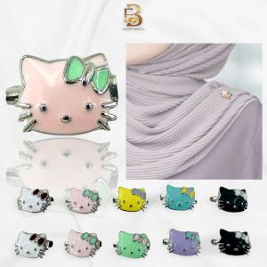 ZK Jewellery 10pcs Colorful Kerongsang Pastel Comel Pin Tudung Korean Brooch Cute Fashion
