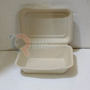 Bagasse Lunch Box Food Box 600ml NATURAL Serat Tebu - ECO Friendly