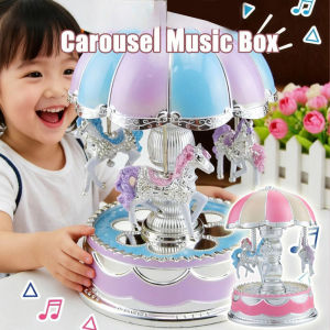 LED Merry-Go-Round Carousel Music Box Girls Christmas Birthday Gift Toy