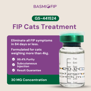 Authentic BASMI FIP GS-441524 FIP Treatment RAWATAN FIP GS441524 30mg/ml Concentration 8ml per vial