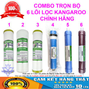 Trọn bộ Combo 6 lõi lọc nước Kangaroo chính hãng 123456 - Lõi RO Nano Silver Ceramic