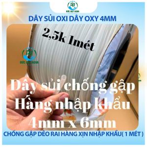 Dây sủi oxi dây oxy 4mm Chống gập dẻo rai hàng xịn nhập khẩu( combo 5 mét )