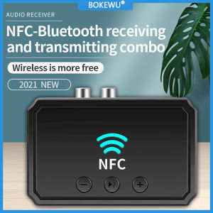 BOKEWU NFC Bluetooth 5.0 Audio Receiver RCA 3.5mm AUX Jack Wireless USB Stereo Music Adapter For Car Kit Speaker