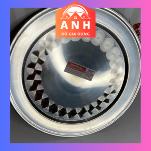 Mâm Tròn Inox cạn Dùng Làm Mâm Cơm Gia Đình Hay Phục Vụ Trong Nhà Hàng SIZE44-48-52-56 CM