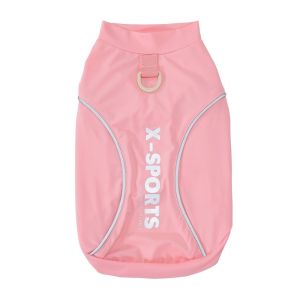 OUTOPEN Reflective Dog Sun Protection Vest Lightweight Thin Breathable Dog T-shirts Pet Apparel with Traction Ring Dog Summer Clothes Spring Summer