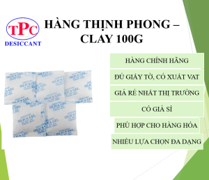 1kg túi hút ẩm clay 100g vỏ vải hạt xám nhãn hiệu TPC THỊNH PHONG
