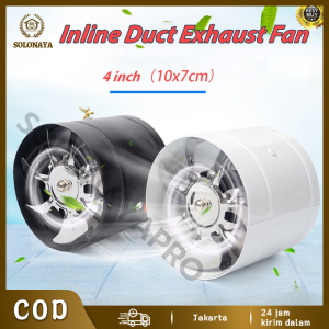 High-Speed Exhaust Fan Inline Duct Kitchen Extractor Metal Toilet Fan Industrial Fan 220V 4 Inch Inline Duct Exhaust Fan Blower Booster Metal Blade Metal Inline Duct Fan