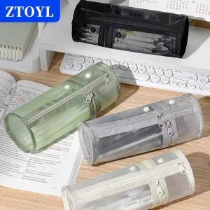 [COD] ZTOYL ถุงเก็บแปรงแต่งหน้าตาข่ายใช้ได้สองแบบกล่องใส่แปรงแบบพกพาที่เก็บแปรงความจุขนาดใหญ่แบบเรียบง่ายกระเป๋าสำหรับเดินทางแบบตั้ง