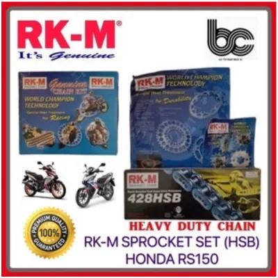 RK-M 428HSB HONDA RS150 SPROCKET KIT SET / SET RANTAI MOTOSIKAL / SPROCKET CHAIN HONDA RS150 / RKM 428 / TAKASAGO CHAIN