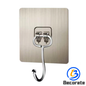 BECORATE 1Pc Seamless Self-Adhesive Storage Hanger Hooks/Transparent Waterproof Wall Hook Sticker