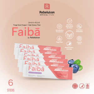 Rebelution  Faiba  Minuman Kaya Serat Anti Aging Diet & Detoks Lemon/Blueberry Grape (6 Stick)