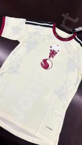 (Embroidered with trademark) Football shirt football player team shirt llMon U away cream color year 26/27 Arm Premier UEFA/can add name and number size S-2XL. # PY0146