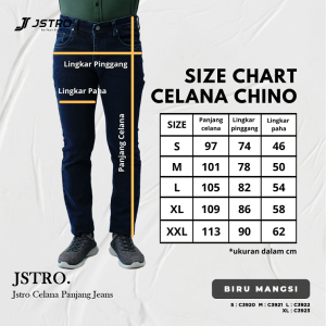 Jstro Celana Panjang Jeans Stretch Biru Mangsi