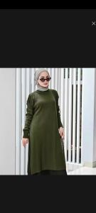 KARENINA TUNIK RAJUT BELAH / TUNIK WANITA