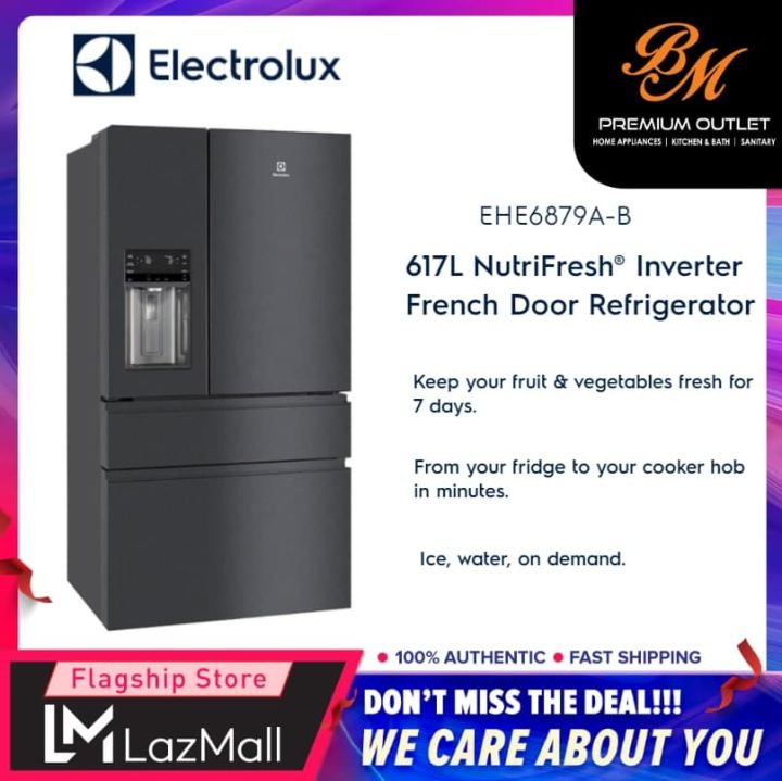 ELECTROLUX ( EHE6879AB ) 617L NutriFresh® Inverter French Door