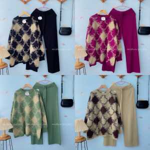 NEW!!! Keina Oneset Vintage Knitt 2025/One Set Model Kekinian/One Set Jumbo Terlaris