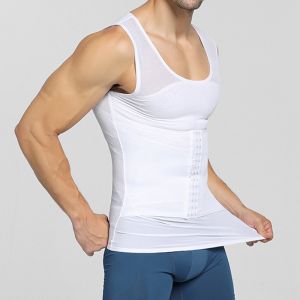 Fashion Men Shapewear Shapers Body Shaper Girdle Compression Shirt Tummy Belly Control Slimming Waist Trainer Undershirt