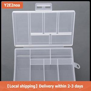 【Local shipping】 Portable Transparent 6 Grids Storage Boxes For Buttons Beads Containers Case
