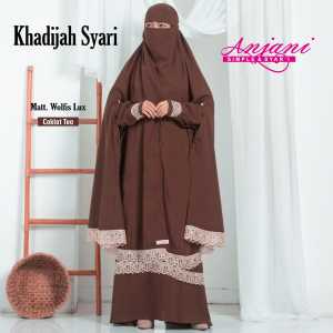 Gamis Syari Polos Set Jilbab Khadijah Syari Gamis Set khimar Plus Cadar Wolfis Busui Baju Wanita