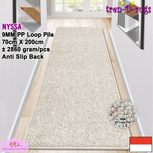 Tren-D-rugs Karpet aesthetic polos keset modern bulu alas lantai anti slip 70 cm x 200 cm lorong runner koridor lobby hotel dapur panjang kitchen mat tebal minimalis - NMs