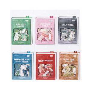 50 Sheets Journal Decoration English Letter Sticker English Paper Collages Sticker For Art Journals And Gift Wrapping