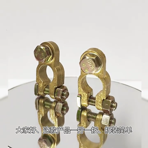Brass Terminal Clamps Corrosion Resistant Connectors 8mm for 12V to 48V Automotive & Motorcycle Batteries