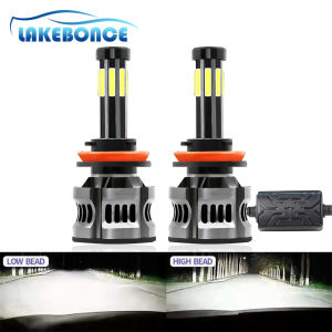 8 Sides H7 LED Light H4 Led Lamps H11 H9 H8 Car Headlight 9005 HB3 9006 HB4 6000K Auto Bulbs 50W 360 Degree High Low Beam 12V