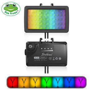 Seafrogs SL-20 Waterproof RGB Fill Light LED Video Light 8 Lighting Modes CRI95+ IPX8 Rechargeable for Diving for GoPro Hero 9/7/6/5 etc Action Camera Case