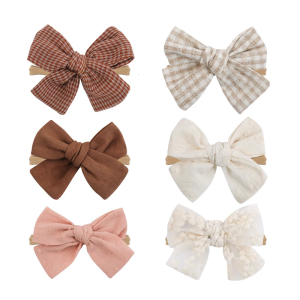6Pcs Infant Headwear Baby Bowknot Headband Photography Props Hair Bands for Girl Infant Headbands Hair Accessories