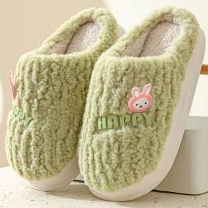2025 Thickened Cotton Slippers For Men And Women Winter Indoor Warm Thick-Soled Maternity CoupleS Furry Slippers For Home Use