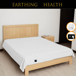 10% Silver Fiber Flat Bedsheet with Earthing Cord Conductive Antistatic Health Protection Sheet Grounded Release Stress2026