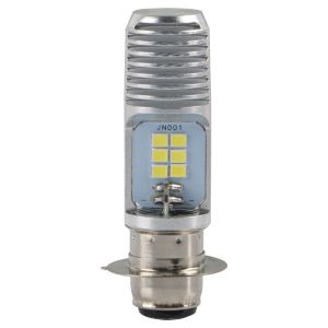 หลอดไฟหน้า หน้ารถมอเตอร์ไซค์ H4/H6-6led/p15d/t19/BA20D ขั้วกลม 2 จุด/3ขา เวฟใส่ได้ H4-3030-6LED