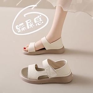 [Free Shipping] Sandals With Flat Soles Suitable For Outdoor Wear Summer Sandals With Magic Soft Soles Dual-Use Roman Style Casual Beach-Friendly For Women
