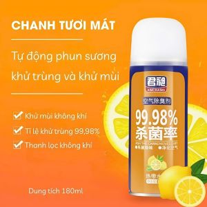 Bình Xịt Khử Mùi Diệt Khuẩn JUNCHANG 180ml - Xịt Thơm Phòng Ô Tô Toilet | Phun Sương Tự Động